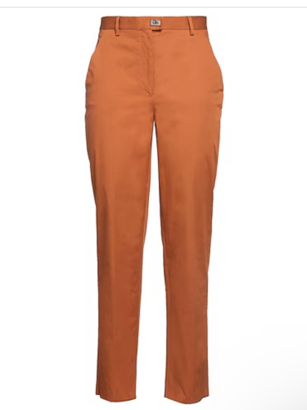 Salvatore FERRAGAMO Beautiful Camel Canvas Logo Lock Pants 40/4 NWT $960!!